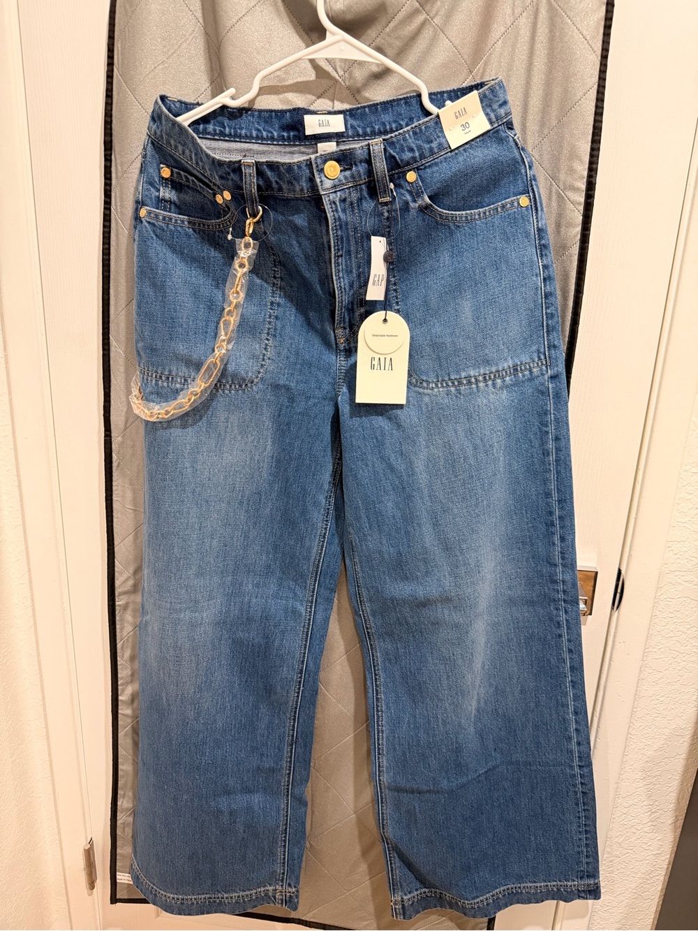 Cult Gaia Gap Collab- Women's Blue Wide-Leg Jeans